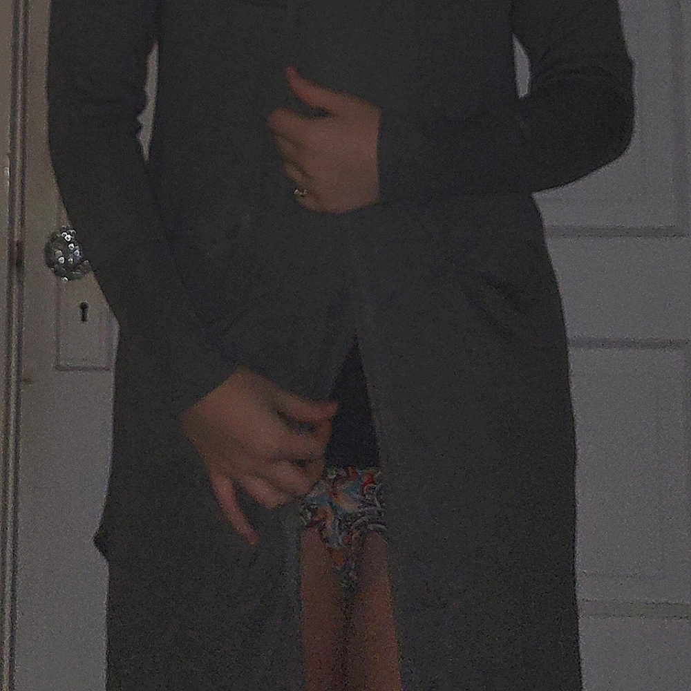 Gray long soft cardigan